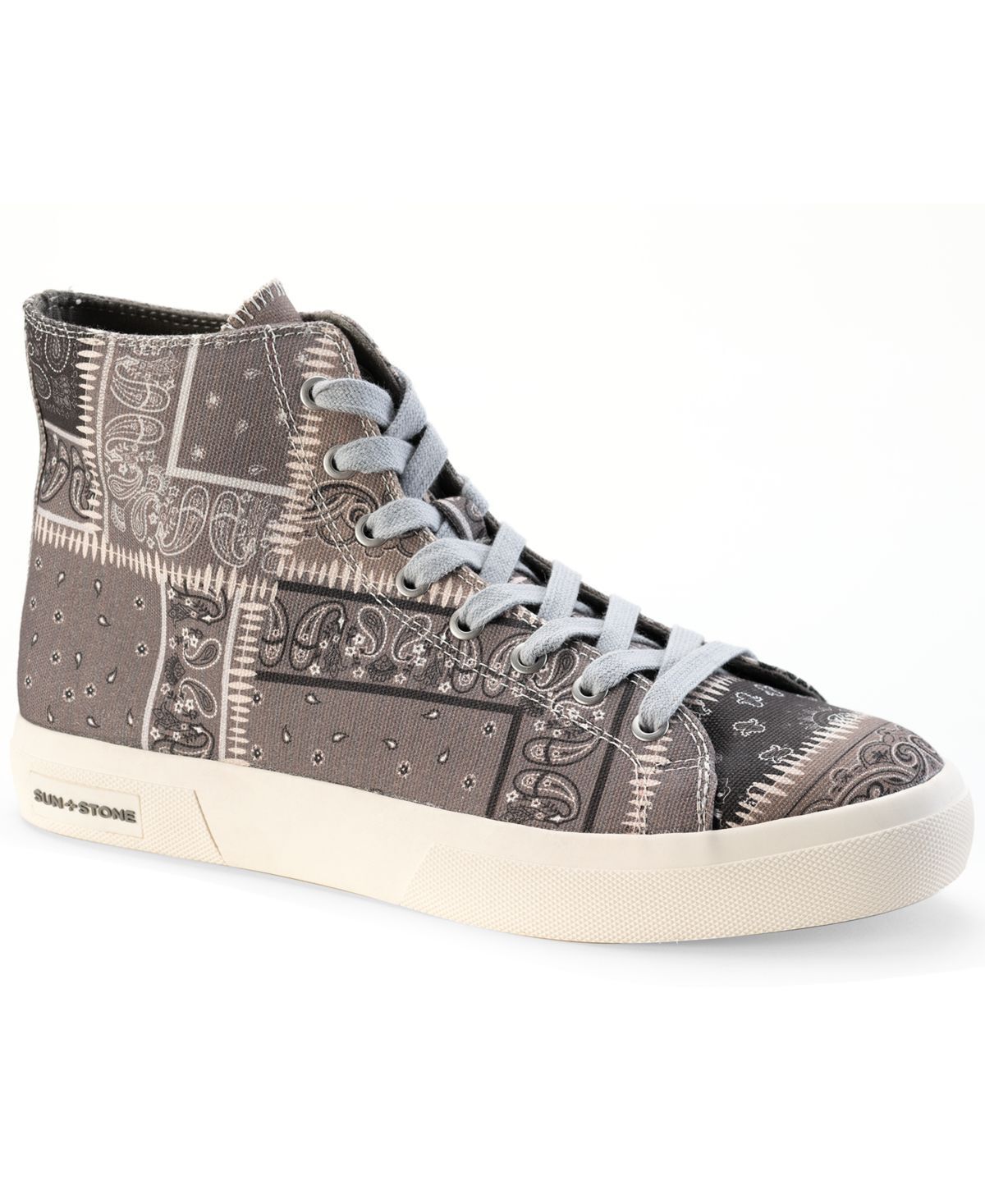 SUN STONE Men Shoe Colorblock Patchwork Cushioned Sneakers MESA Grey