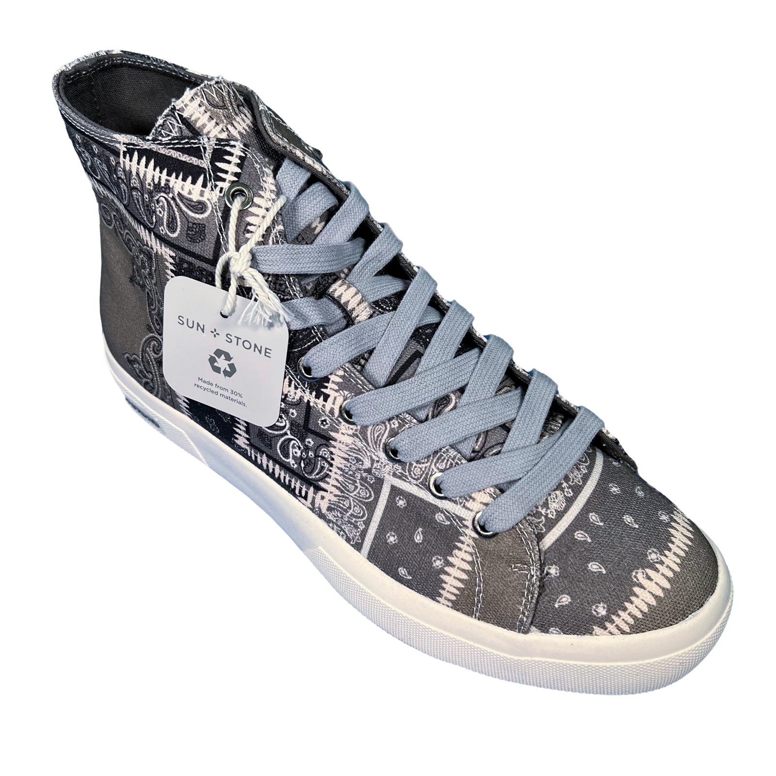 SUN STONE Men Shoe Colorblock Patchwork Cushioned Sneakers MESA Grey