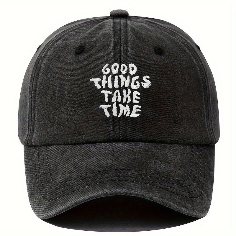 Baseballkappe „Vintage Letters“ – Bestickte Unisex Cap, Verstellbar