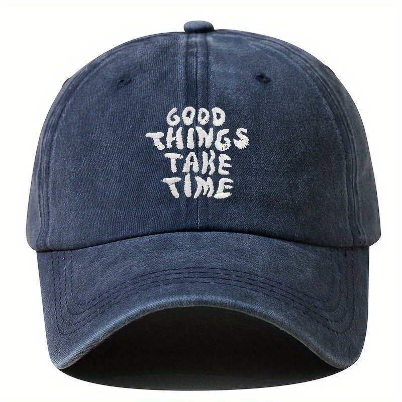 Baseballkappe „Vintage Letters“ – Bestickte Unisex Cap, Verstellbar