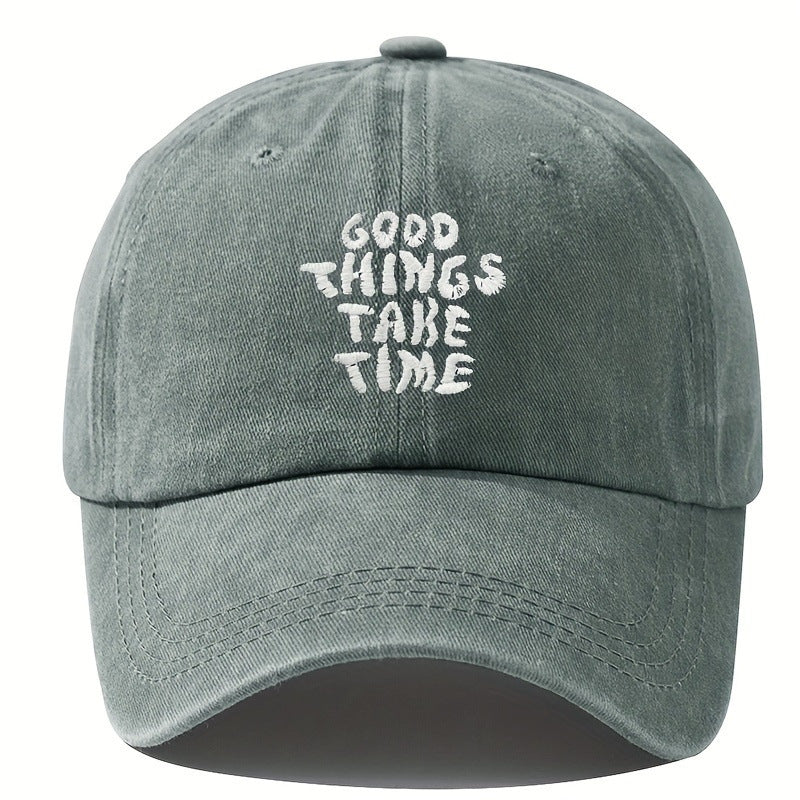 Baseballkappe „Vintage Letters“ – Bestickte Unisex Cap, Verstellbar