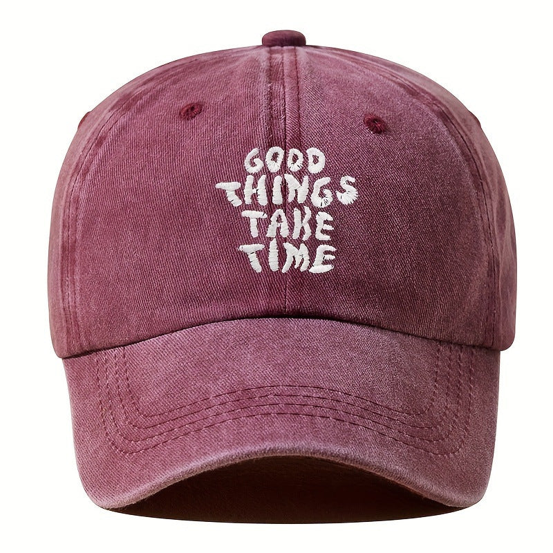 Baseballkappe „Vintage Letters“ – Bestickte Unisex Cap, Verstellbar