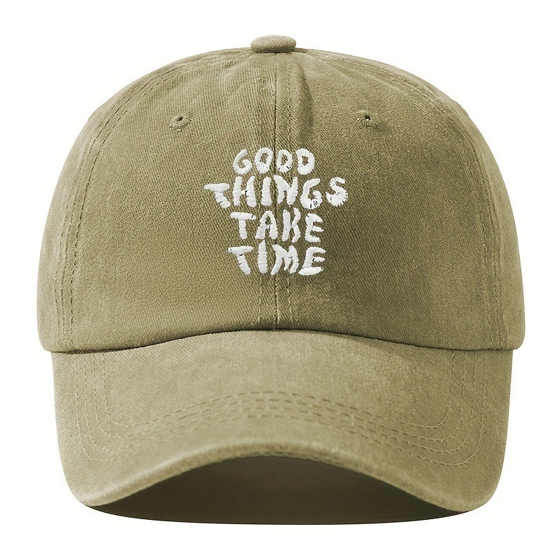 Baseballkappe „Vintage Letters“ – Bestickte Unisex Cap, Verstellbar