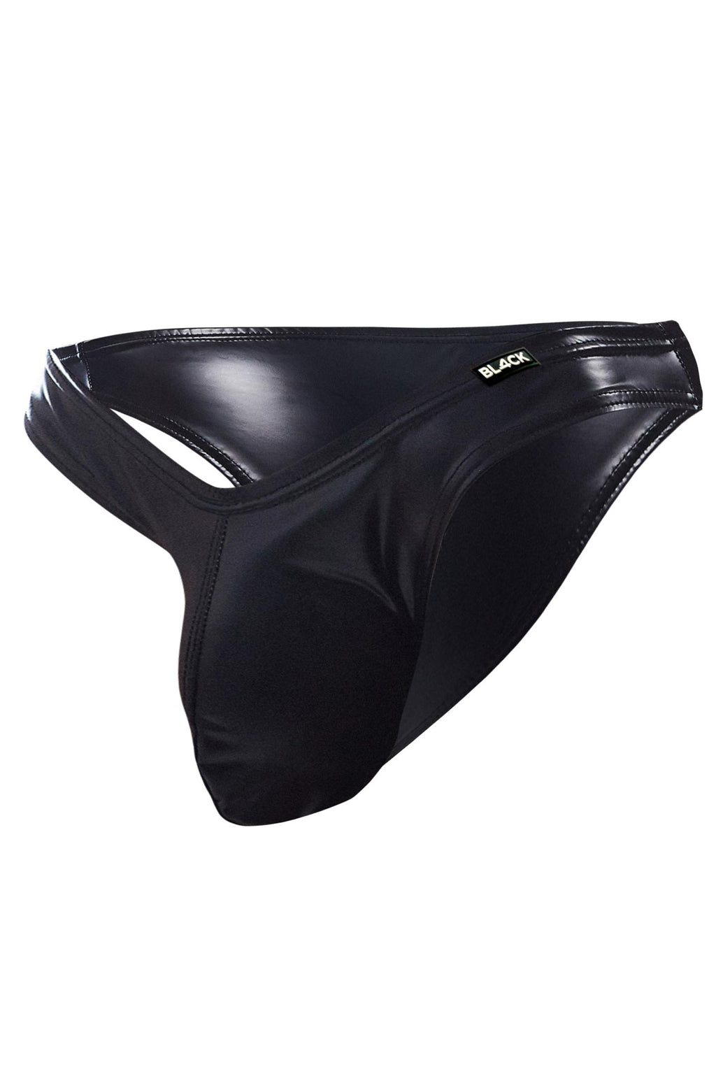 black wetlook bikini briefs BL4CK04 - XL