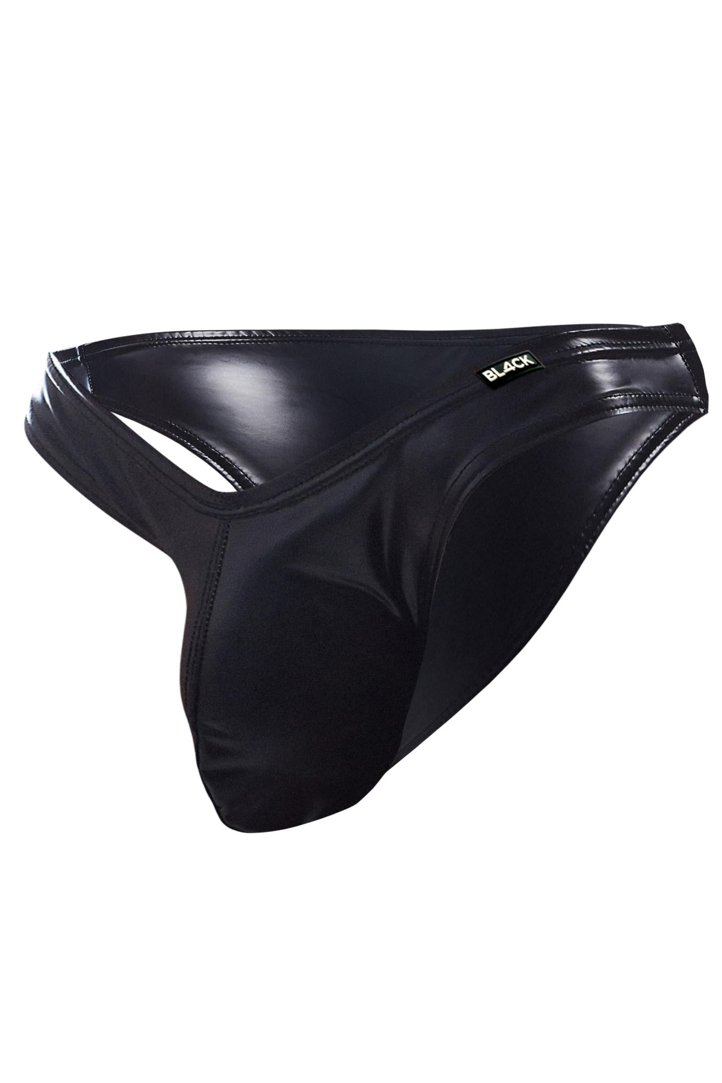black wetlook bikini briefs BL4CK04 - XL
