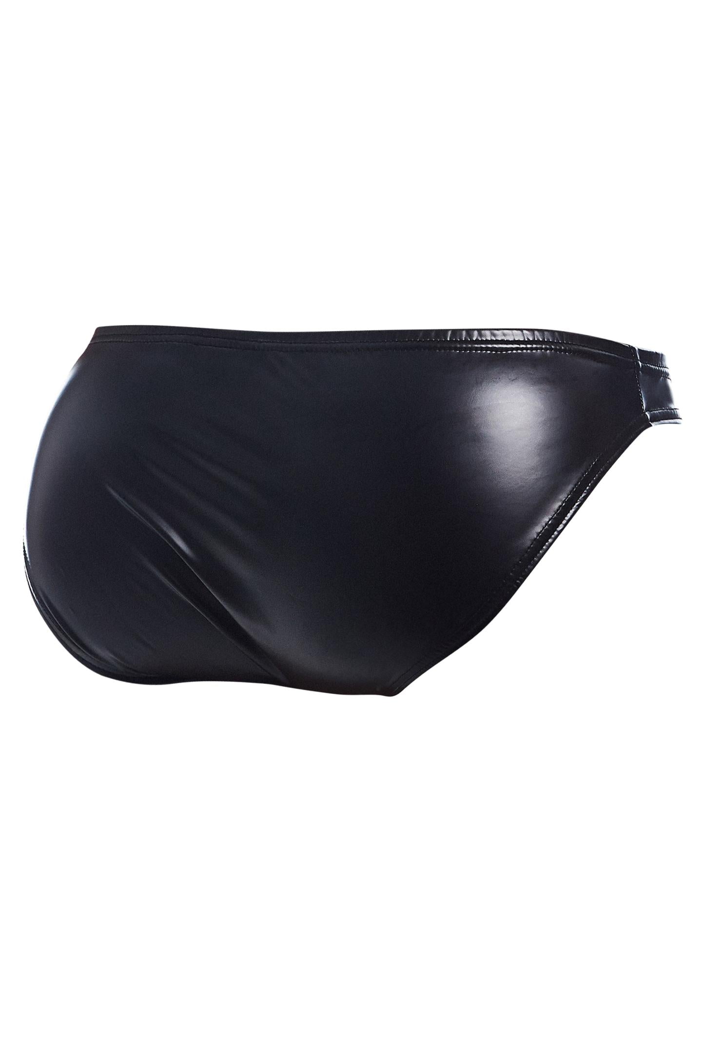 black wetlook bikini briefs BL4CK04 - XL