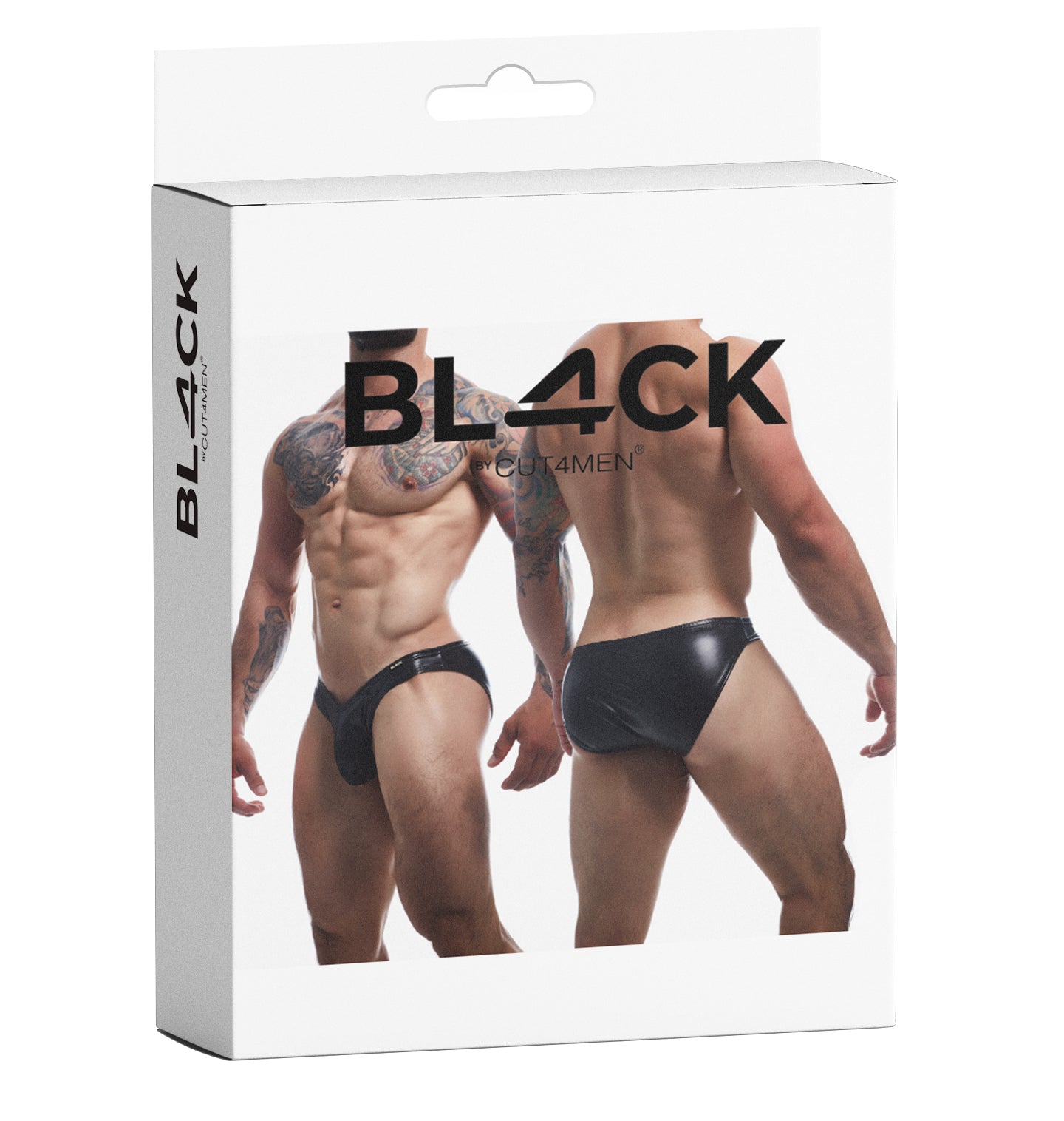 black wetlook bikini briefs BL4CK04 - XL