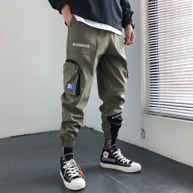 Streetwear Hip Hop Joggers Men Korean Style Harem Pants Men Casual Cargo Pants Fashion Black Men Trousers